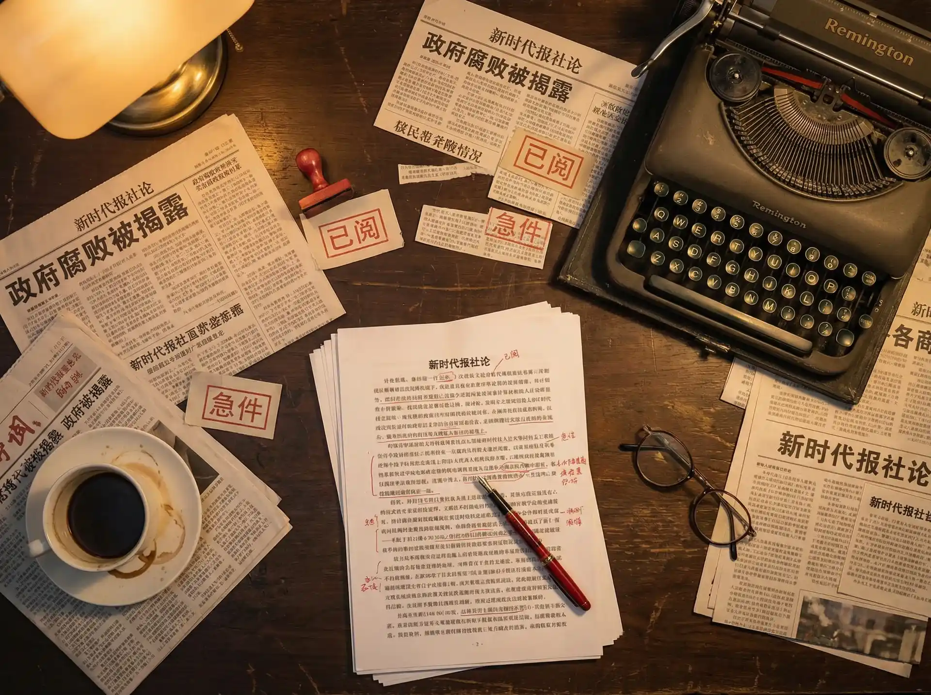 高校体育平台 - 报社编辑部工作场景